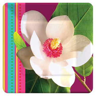 Island Flowers 7-inch Square Plates