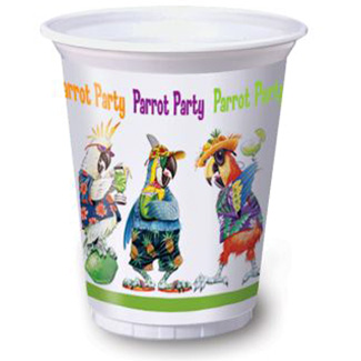 Caribbean Parrot Party 16oz Plastic Cups