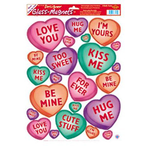 Candy Heart Clings Sheet