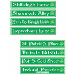 St. Patrick's Day Street Signs