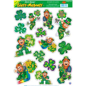 Leprechaun & Shamrock Clings