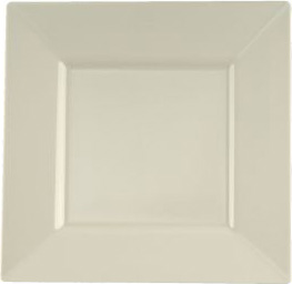 Squares 6-1/2-inch Plastic Plates, Ivory