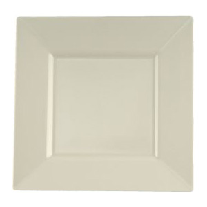 Squares 8-inch Plastic Plates, Ivory