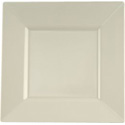 Squares 8-inch Plastic Plates, Ivory