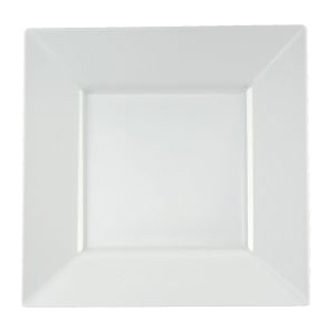 Squares 9-1/2-inch Plastic Plates, White