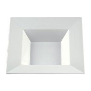 Squares 12 oz Plastic Soup Bowls, White
