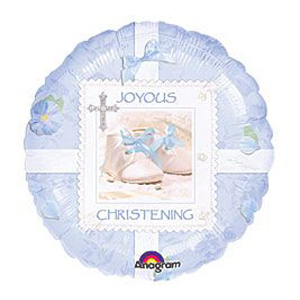 Joyous Christening Foil Balloon, Blue