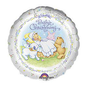 Baby's Christening Foil Balloon