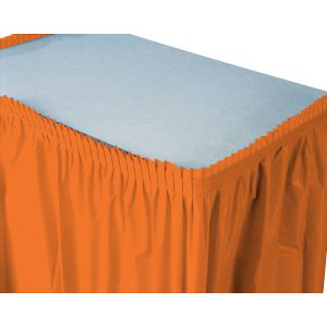 Table Skirting, 13' Sunkissed Orange