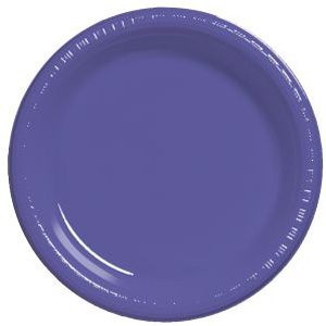 Premium 7-inch Plastic Plates, Purple