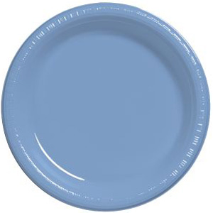 Premium 7-inch Plastic Plates, Periwinkle