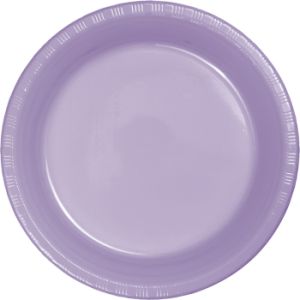Premium 9-inch Plastic Plates, Lavender
