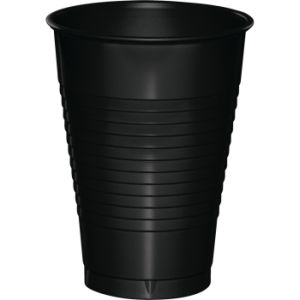 Premium 12 oz Plastic Cups, Black