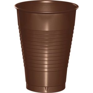Premium 12 oz Plastic Cups, Brown