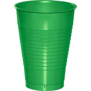 Premium 12 oz Plastic Cups, Green