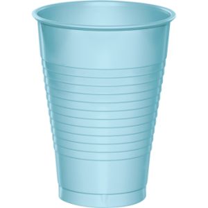Premium 12 oz Plastic Cups, Pastel Blue
