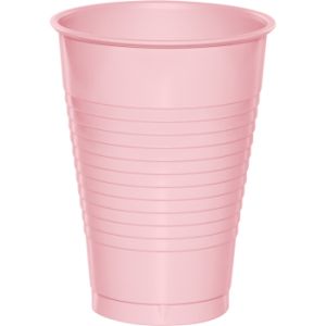 Premium 12 oz Plastic Cups, Pink