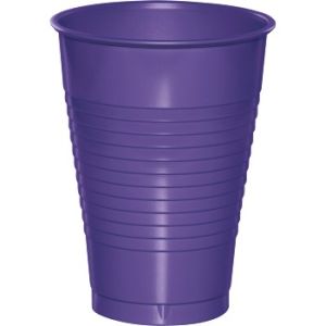 Premium 12 oz Plastic Cups, Purple