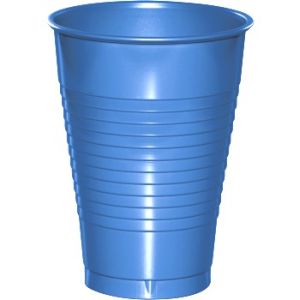 Premium 12 oz Plastic Cups, True Blue
