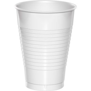 Premium 12 oz Plastic Cups, White