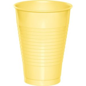 Premium 12 oz Plastic Cups, Yellow