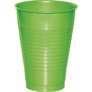 Premium 12 oz Plastic Cups, Fresh Lime