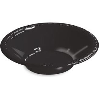 Premium 12 oz Plastic Bowls, Black