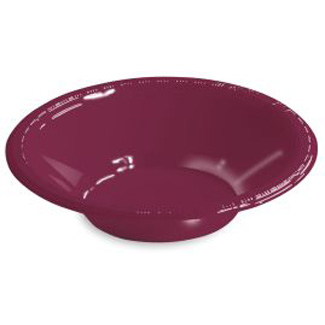 Premium 12 oz Plastic Bowls, Burgundy