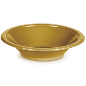 Premium 12 oz Plastic Bowls, Gold