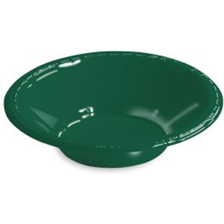 Premium 12 oz Plastic Bowls, Hunter Green