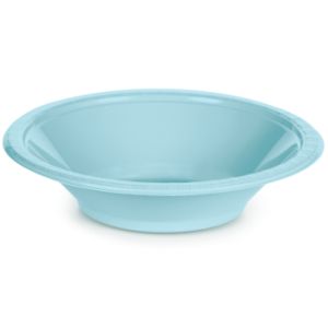 Premium 12 oz Plastic Bowls, Pastel Blue