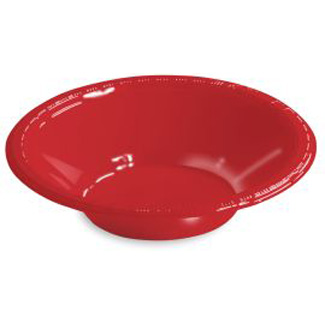 Premium 12 oz Plastic Bowls, Red