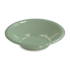 Premium 12 oz Plastic Bowls, Sage Green