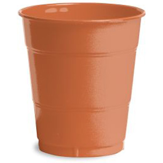 Premium 12 oz Plastic Cups, Terra Cotta