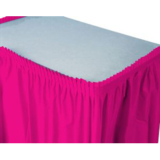 Table Skirting, 13' Hot Magenta