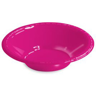 Premium 12 oz Plastic  Bowls, Hot Magenta