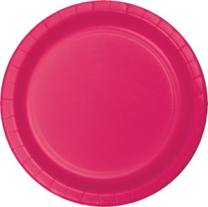 Heavy Duty 10-inch Paper Plates, Hot Magenta