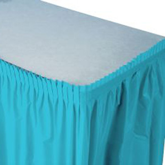 Table Skirting, 13' Bermuda Blue