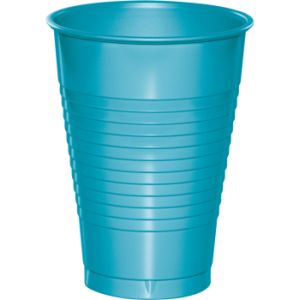 Premium 12 oz Plastic Cups, Bermuda Blue
