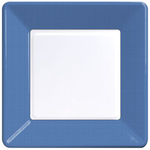 Coordinate Textured Square 7-inch Plates, True Blue