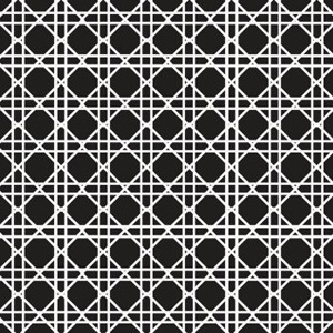 Coordinate Cane Print 3-Ply Beverage Napkins, Black
