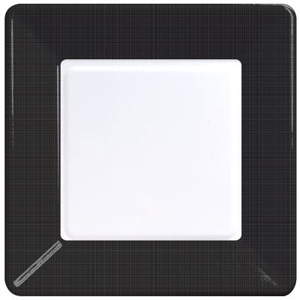 Coordinate Textured Square 7-inch Plates, Black