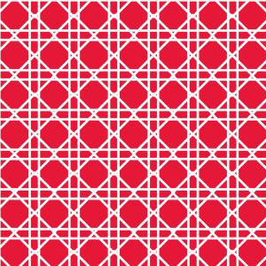 Coordinate Cane Print 3-Ply Beverage Napkins, Red