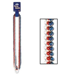 Red, White and Blue Party Beads