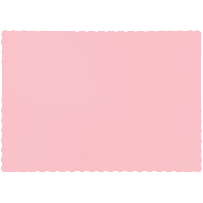 Pink Paper Placemats Chevron and Dots Pink