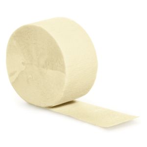 Crepe Paper Streamers 81-foot Roll, Ivory