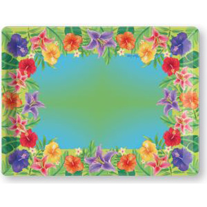 Hibiscus Heat Plastic Serving Tray