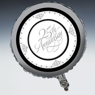 Stafford Silver 25th Anniversary Foil Balloon