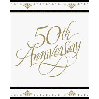 Stafford Gold 50th Anniversary Invitations