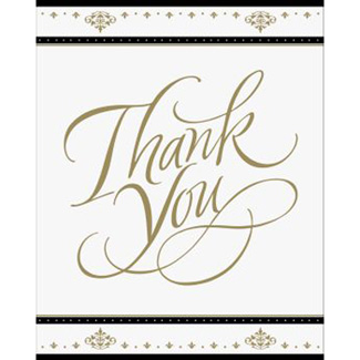 Stafford Gold Thank You Cards